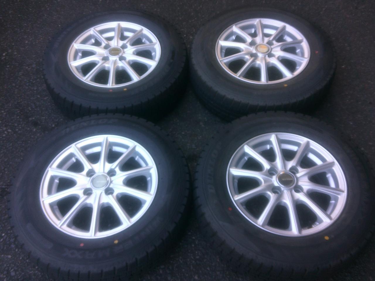 BRIDGESTONE ECO FORME SE-15 + DUNLOP WINTERMAXX WM02 185 / 70-14 Studless 4 pcs set Z10148