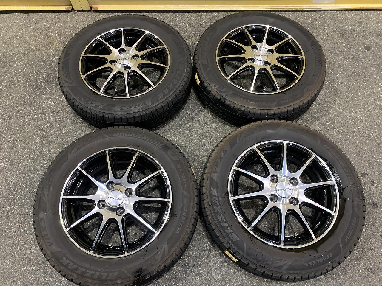 MARUKA SERVICE Roadline + BRIDGESTONE BLIZZAK VRX3 165 / 70R14 Made in 23 years Four