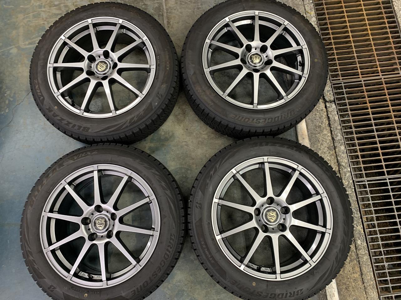Unknown manufacturer S aluminum wheels + BRIDGESTONE BLIZZAK VRX2 195 / 60R17