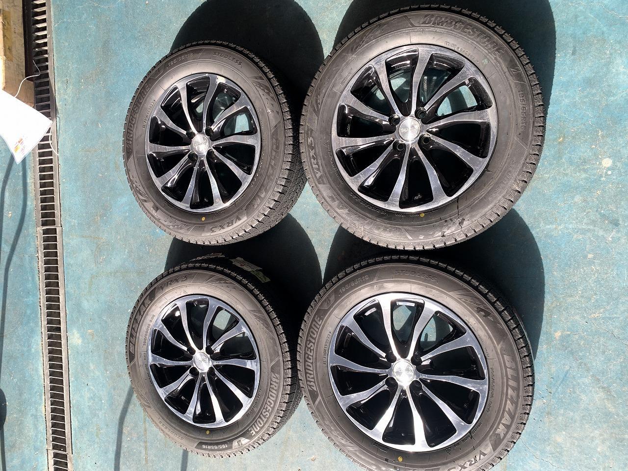 BALMINUM T10 Black paint after surface cutting + BRIDGESTONE BRIDGESTONE BLIZZAK VRX3 195 / 65R16 4 pieces set