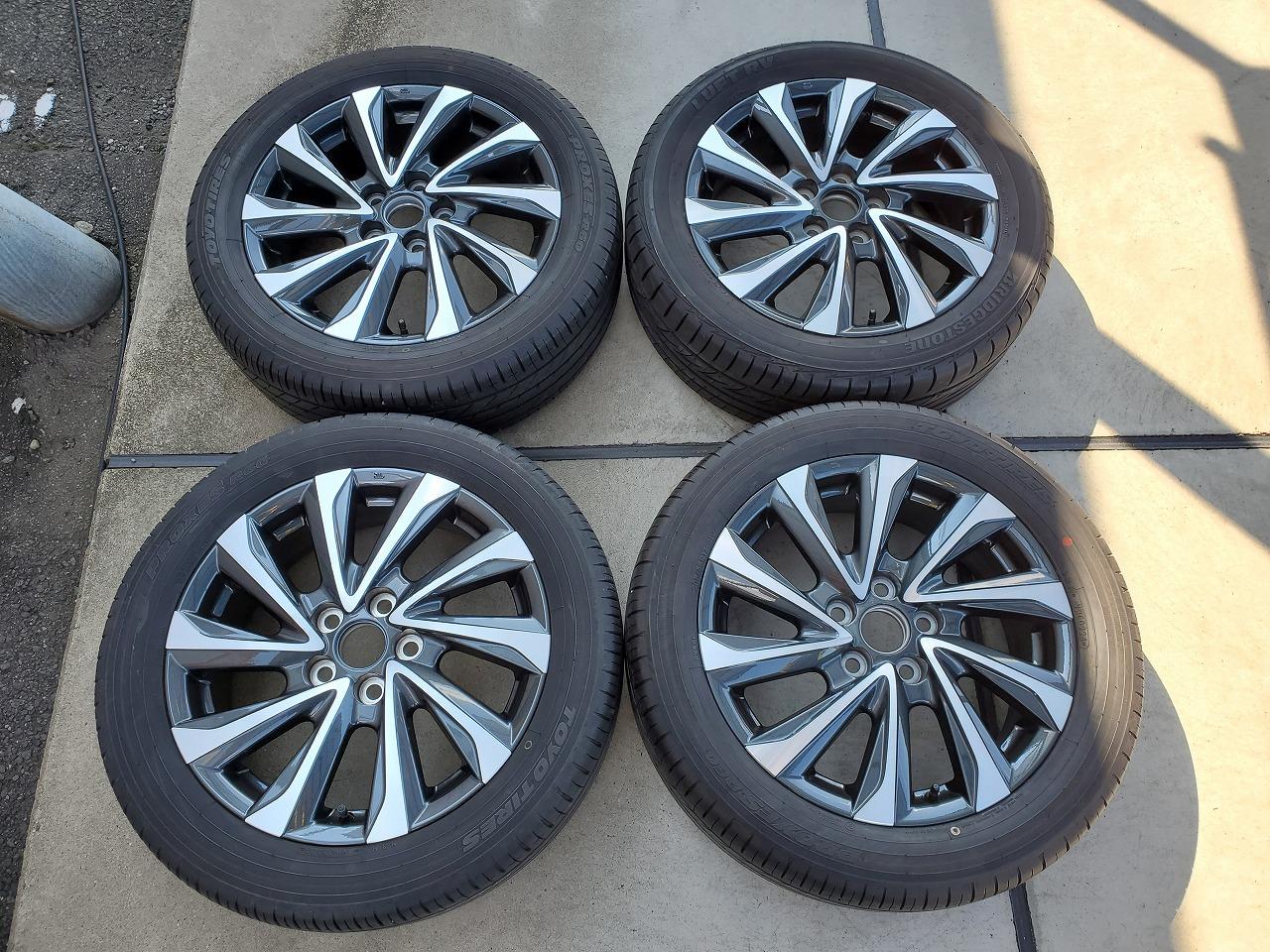 3 Toyota genuine 90 Series Voxy S-Z grade Original wheel + BRIDGESTONE LUFT RV &amp; TOYO PROXES R60