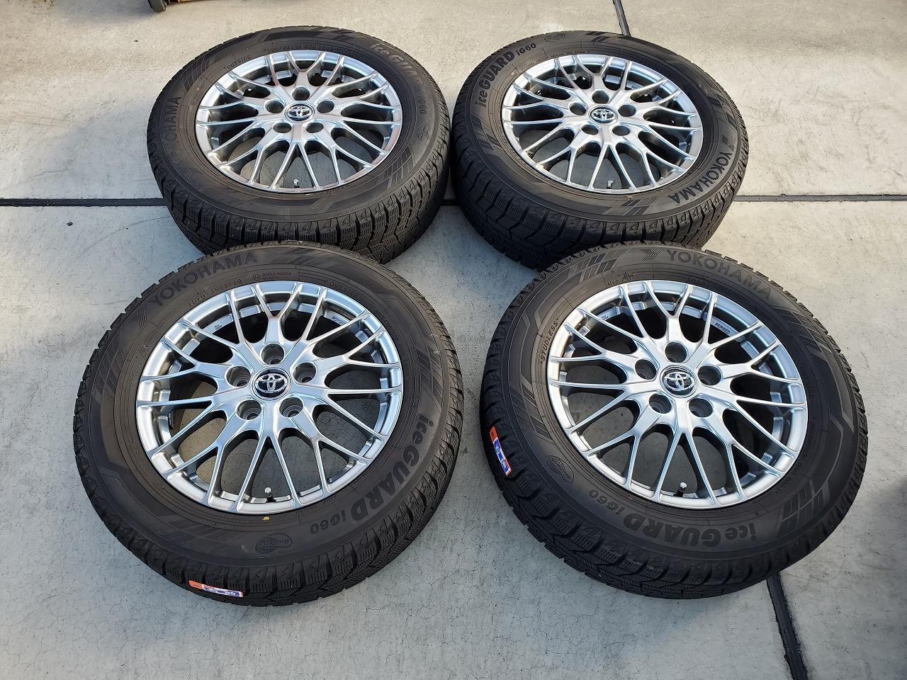 3 Toyota original Genuine BBS forged wheels for the 80 series Voxy + YOKOHAMA ice GUARD iG60