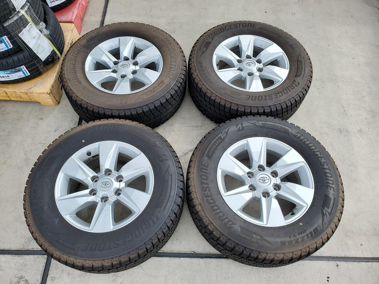 8 Toyota original Land Cruiser Prado 150 series latter term original wheel + BRIDGESTONE BLIZZAK DM-V3