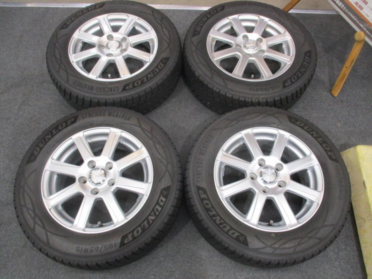 SPORTCRAHT Spoke wheels + DUNLOP SYNCHRO WEATHER 195 / 65R15 4 pieces set