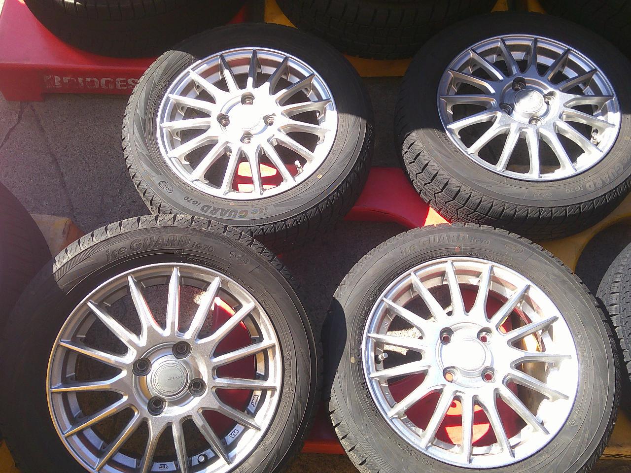 YFC GRASS 15-spoke wheels + YOKOHAMA iceGUARD IG70