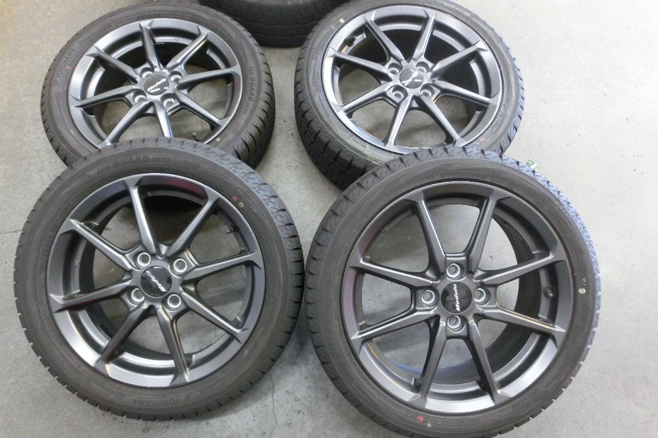 Front and rear different sizes, genuine Honda parts. Modulo MR-R 01 Optional wheel + YOKOHAMA ICE GUARD IG70