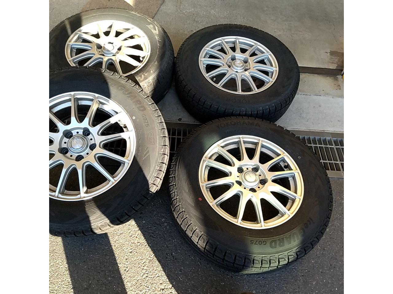 RX2610-074S YOKOHAMA GRASS Spoke wheels + YOKOHAMA ice GUARD G075 4 pieces set