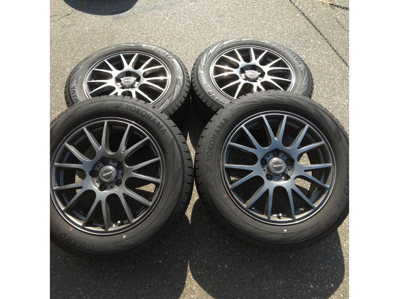 DUNLOP Mistiere Twin 7-spoke wheels + YOKOHAMA ice GUARD ig70 4 pieces set