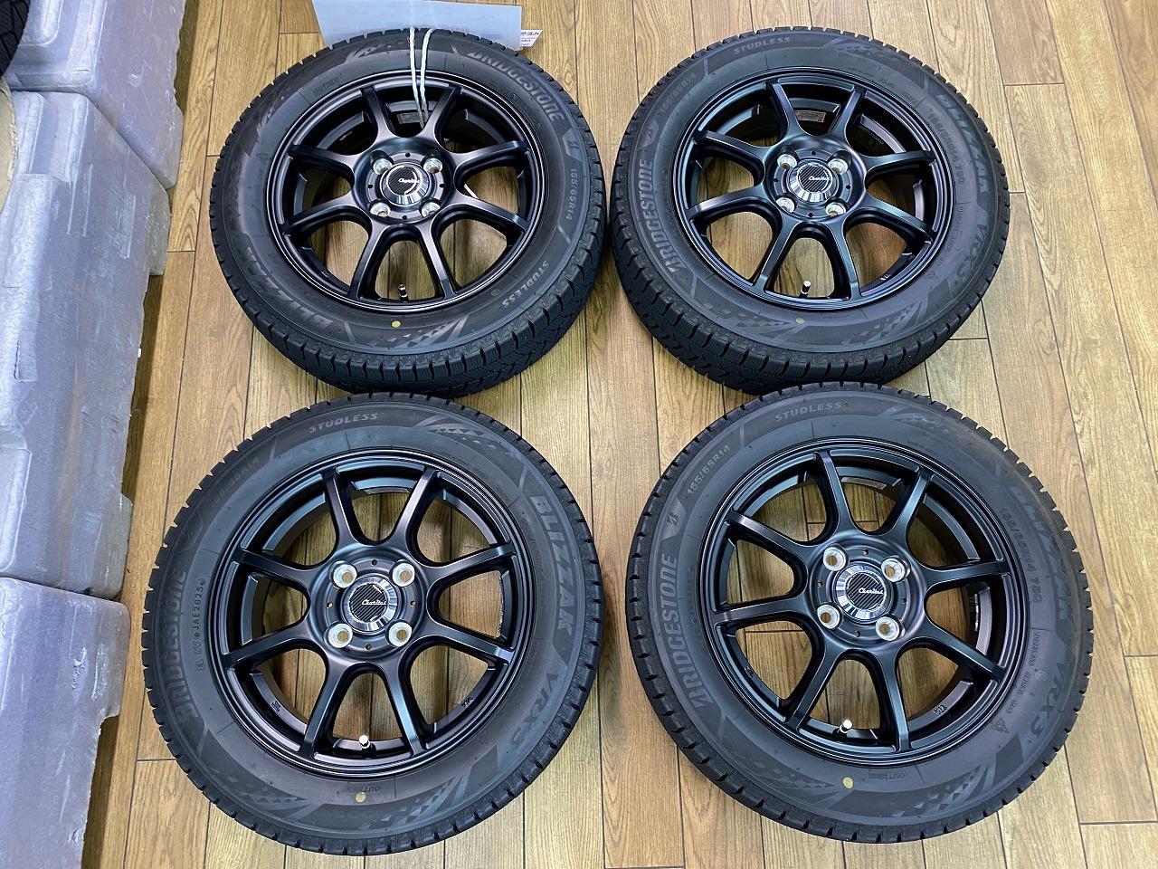 Others Ckarited Matte Black + BRIDGESTONE Blizzak VRX3