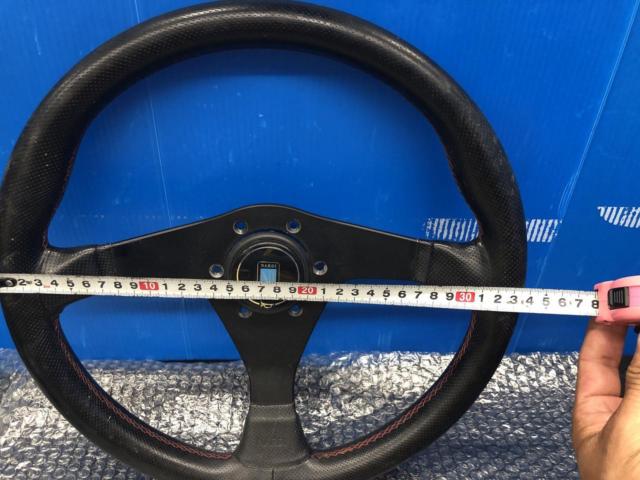 NARDI ブラックレザー3スポーク