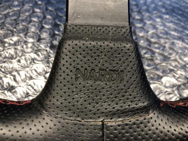 NARDI ブラックレザー3スポーク