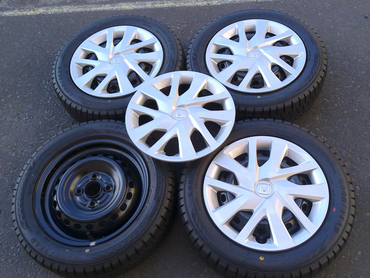 Honda genuine N-BOX genuine steel wheels + GOODYEAR ICENAVI8