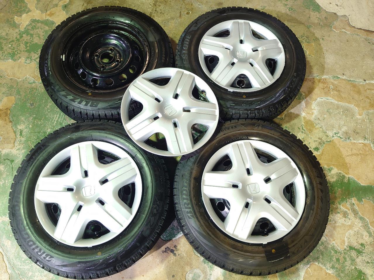 Honda genuine GD Fit genuine caps included steel + BRIDGESTONE BLIZZAK VRX2