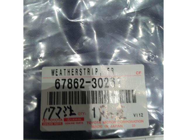 Toyota
Crown Majesta
17 system
Genuine
Weather Strip
Front door
Right and left