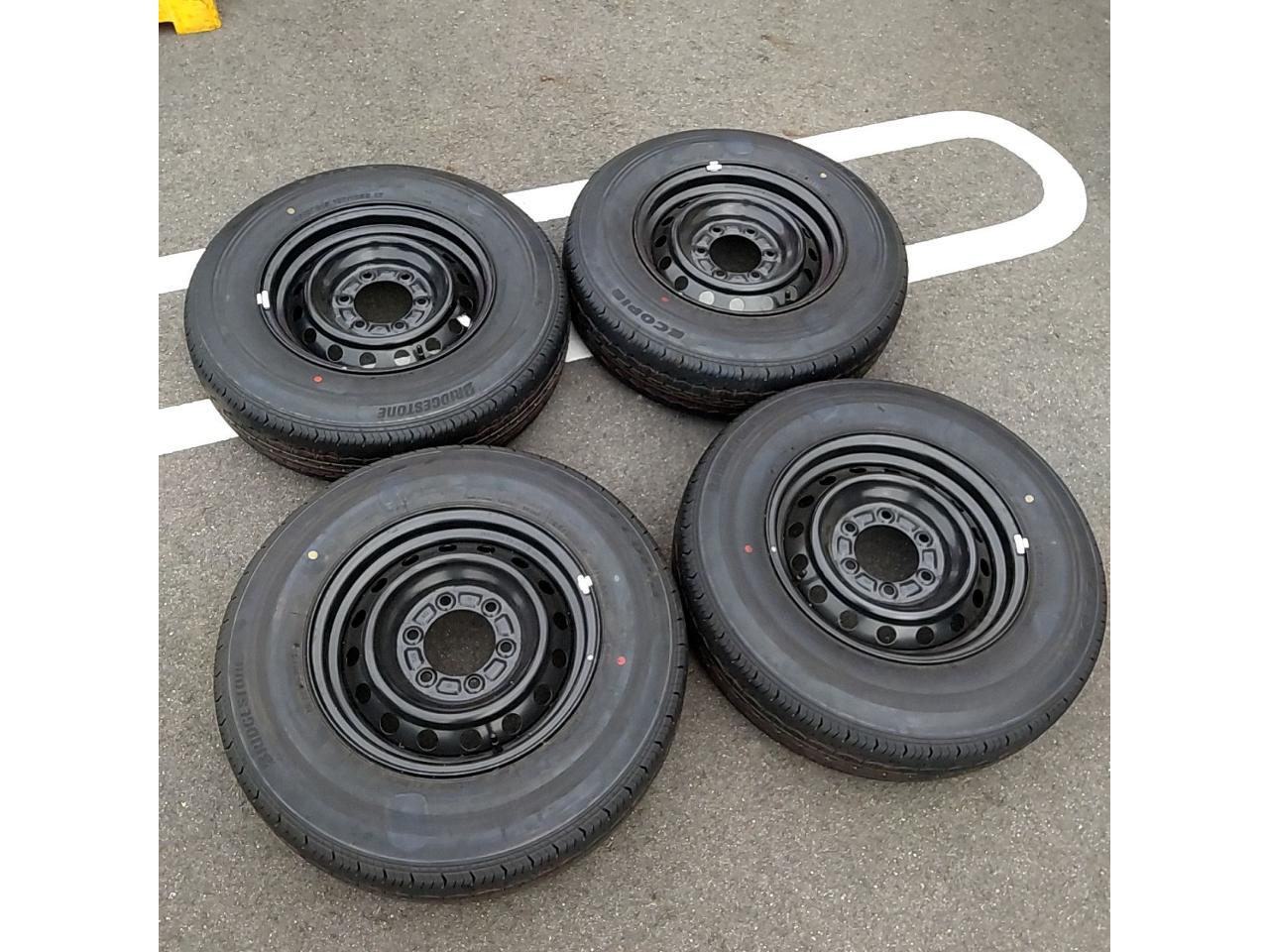 Toyota genuine 200 series Hiace Genuine steel wheel + BRIDGESTONE ECOPIA RD613