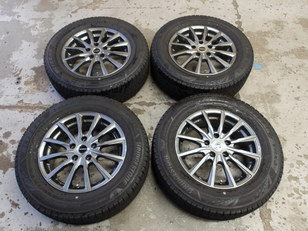 6 BRIDGESTONE BALMINUM 12-spoke wheels + BRIDGESTONE BLIZZAK VRX3