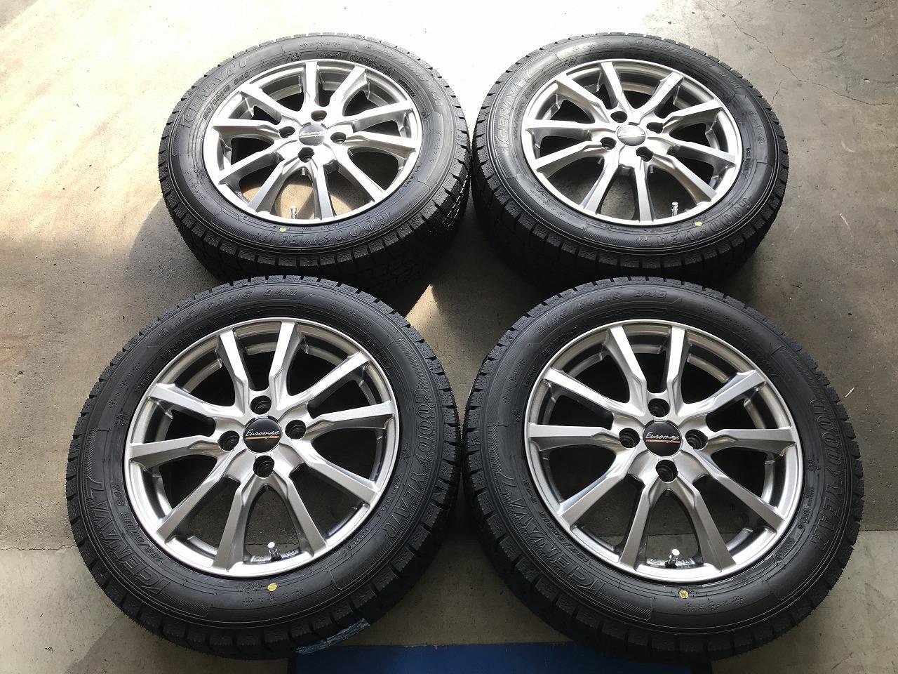 Yellow MARUKA SERVICE MANARAY SPORT EUROMAX β + GODYEAR iceNAVI 7 185 / 60R15 84Q