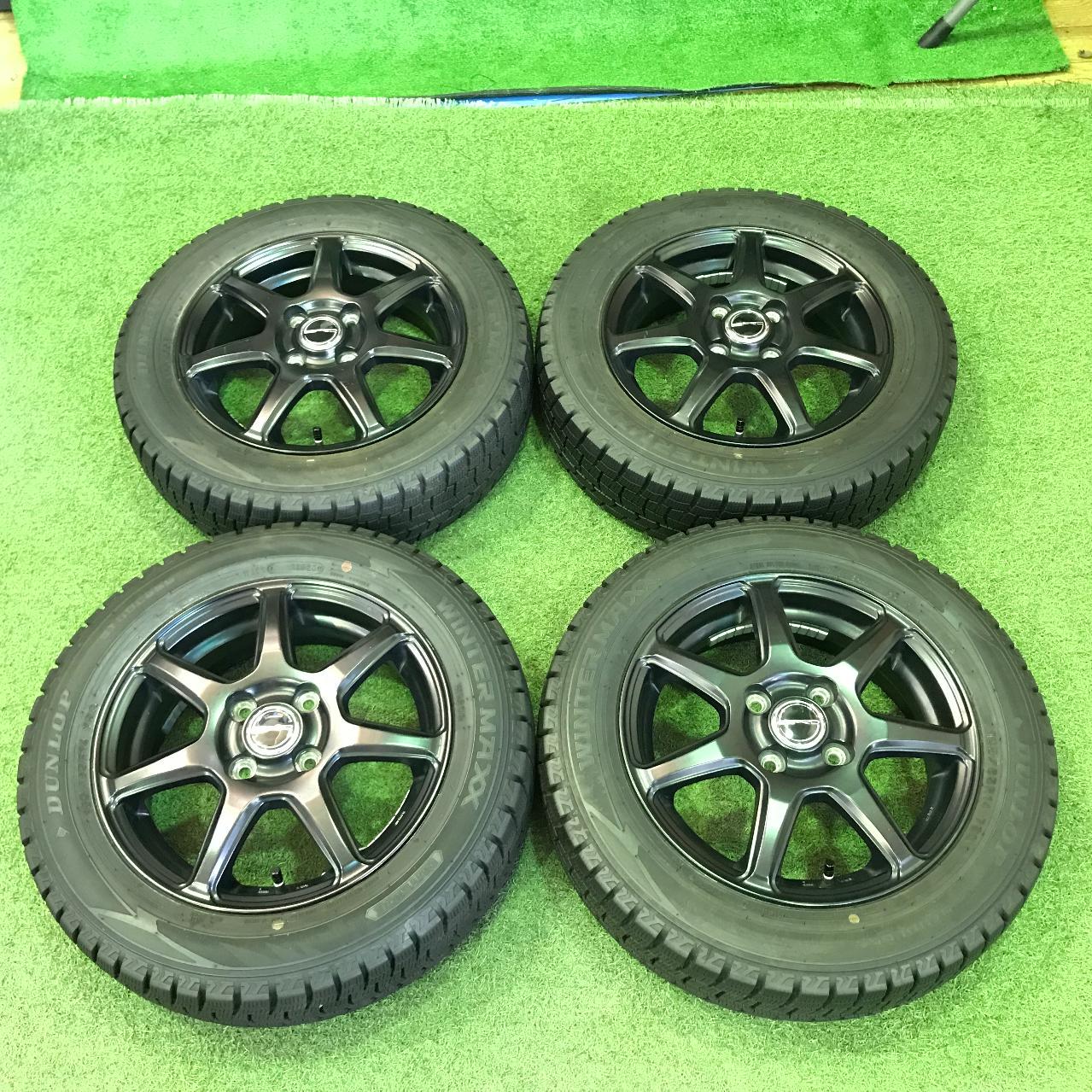 DUNLOP SP7 Matt black + DUNLOP WINTERMAXX WM02 165 / 65R14 Made in 2024 4 pieces set