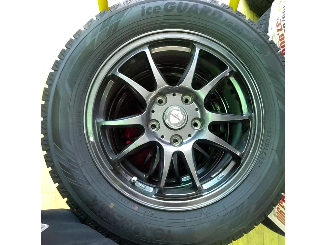 Lehrmeister ESTROSA Gun Meta 16 inches Four + YOKOHAMA iceGUARD iG60 215 / 60R16 Made in 2024 Four