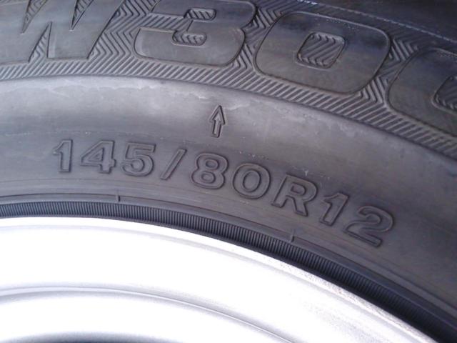 【ダイハツ純正】 ハイゼット純正スチール+【BRIDGESTONE】W300