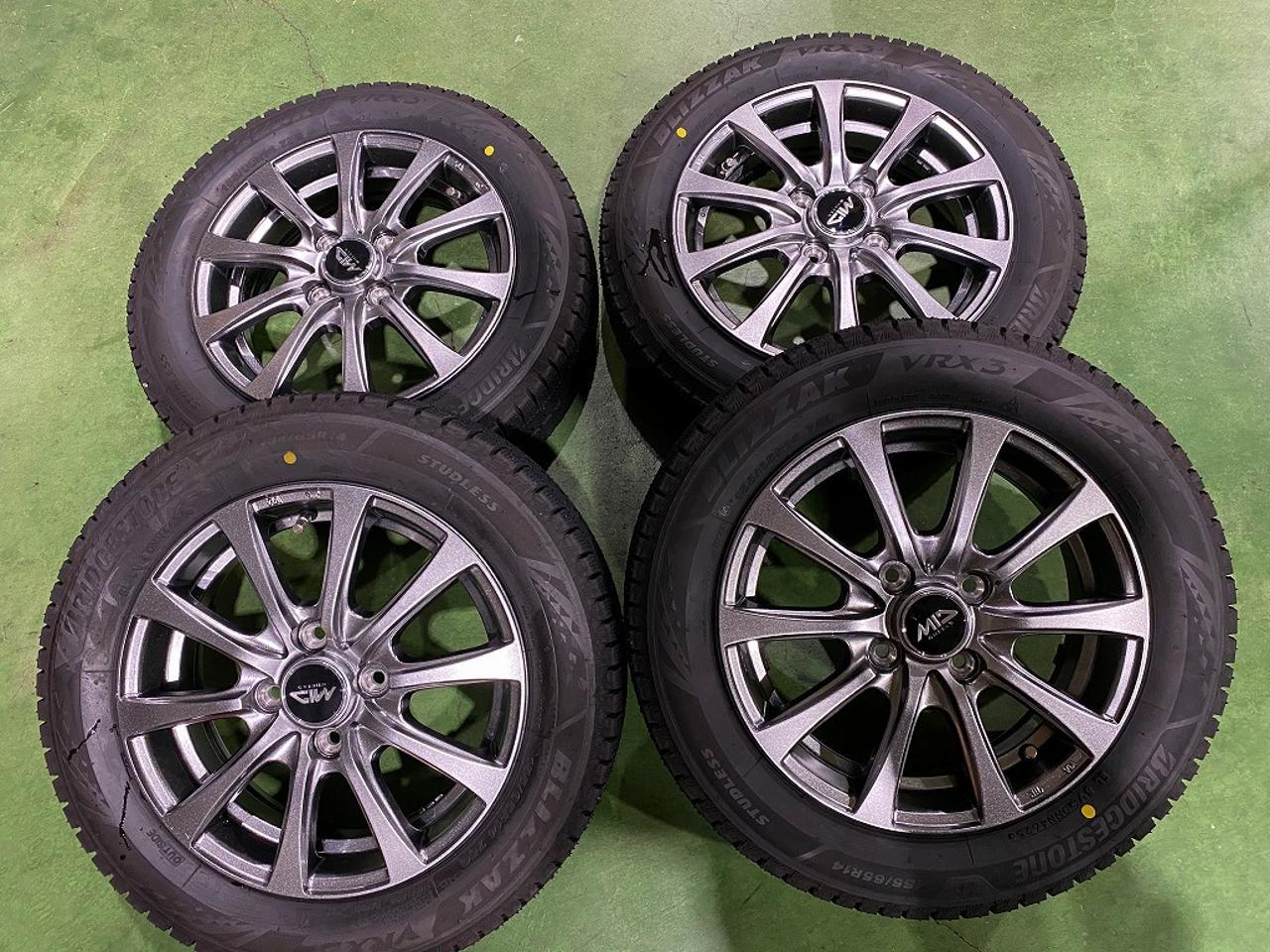 88 Recommended car models: N-BOX/Tanto/Spacia MARUKAMANARAY SPORT EUROSPEED G10 + BRIDGESTONE BLIZZAK VRX3 155 / 65R14