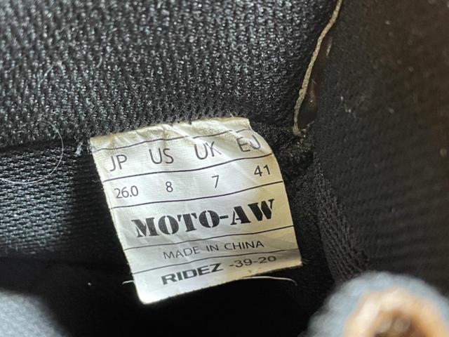 【RIDEZ】SNEAKERS MOTO-AW 防水ライディングシューズ 26cm