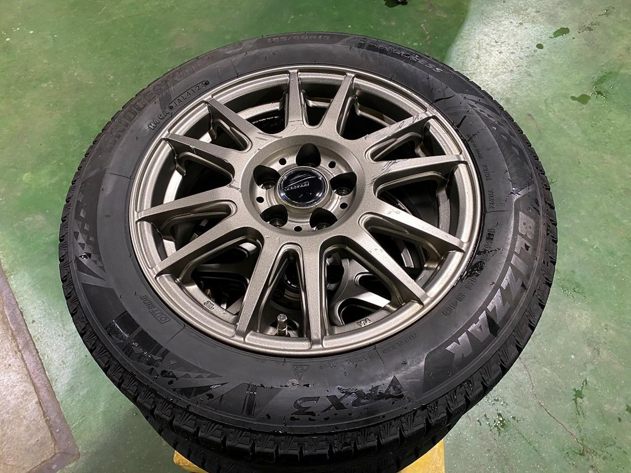RANBROS + BRIDGESTONE BLIZZAK VRX3 185 / 60R15 2024 Four 100-5H 170 Series Sienta / 120 Series Ractis