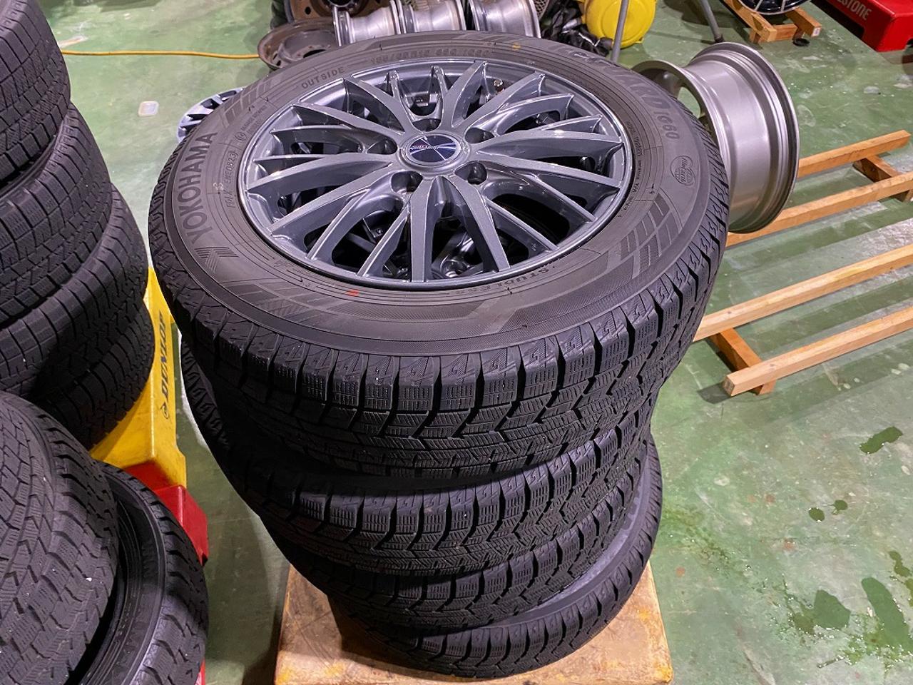 weds ravrion RM01 + YOKOHAMA iceGUARD iG60 185 / 65R15 Made in 2023 4 pieces set