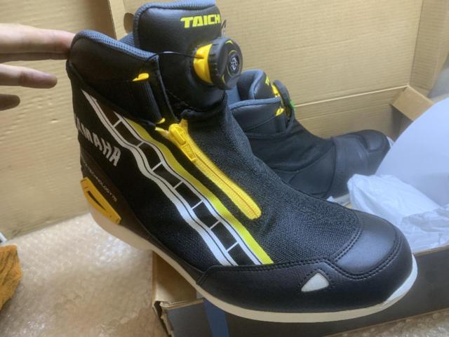 廃盤品【YAMAHA】YAMAHAxRS TAICHI メッシュライディングシューズ 未使用?27cm  YAMAHA専用色☆BLACK x YELLOW☆