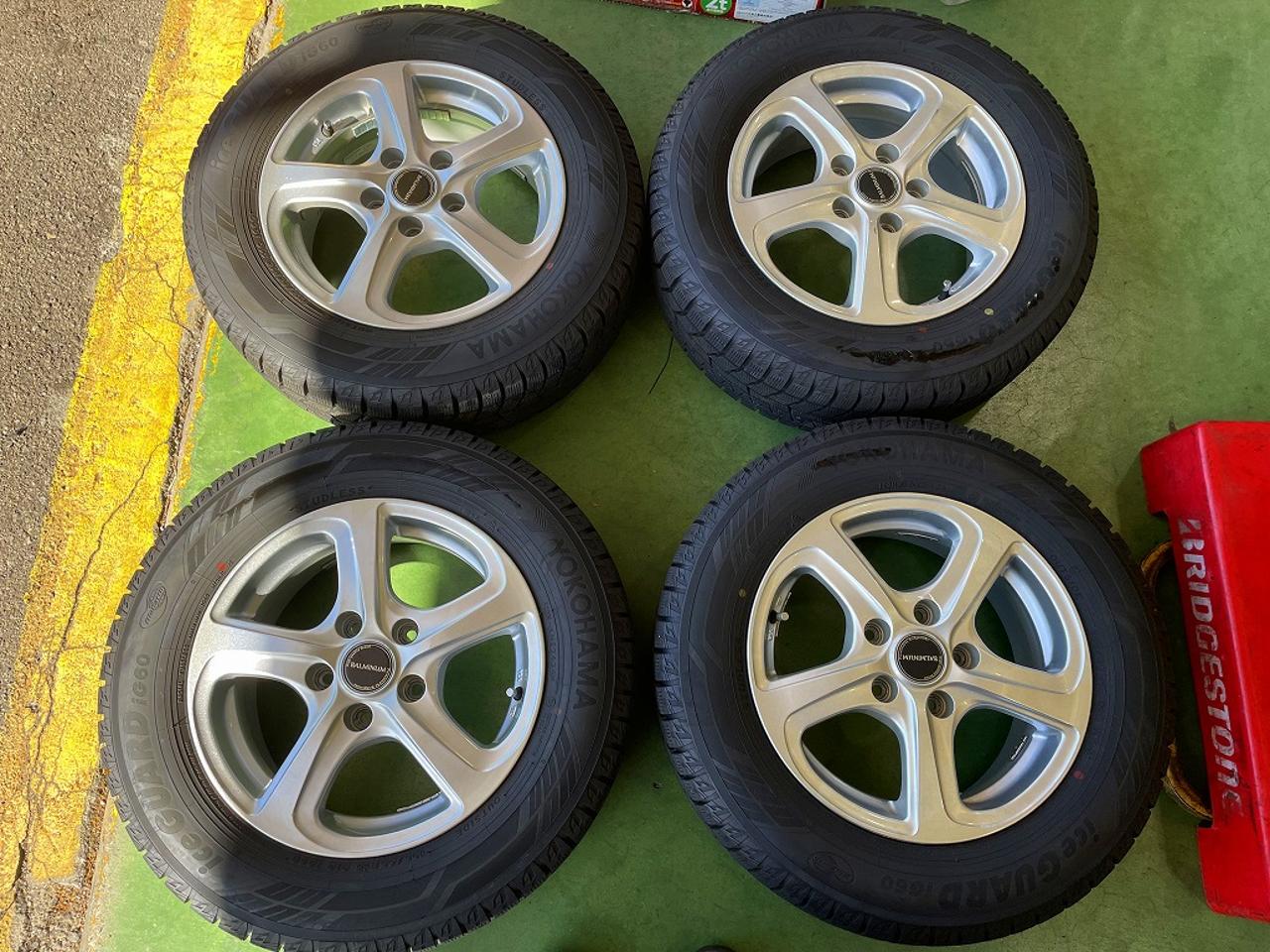 BRIDGESTONE BALMINUM ZR5+ YOKOHAMA iceGUARD iG60 195 / 65R15 Made in 2024 4 pieces set
