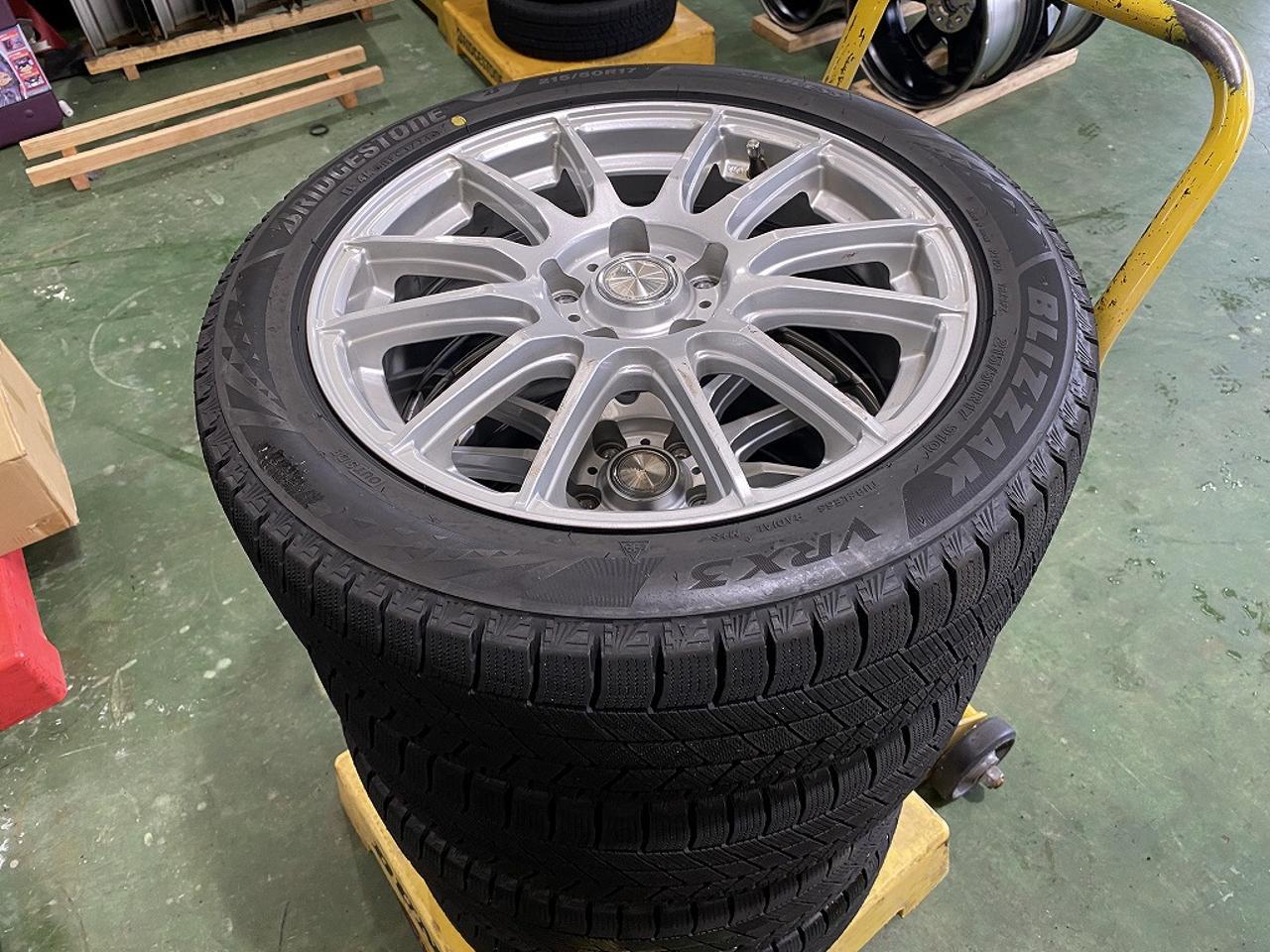 88 YOKOHAMA STANDARD WHEEL GRASS + BRIDGESTONE BLIZZAK VRX2 For Leaf/Levorg etc.