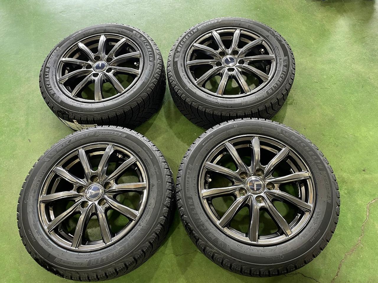 88 BADX D.O.S. Gunmetal + MICHELIN X-ICE SNOW 195 / 60R16 Brand new 2025 tires! Suitable for C26/27 Serena/Sylphy/Fronts etc.