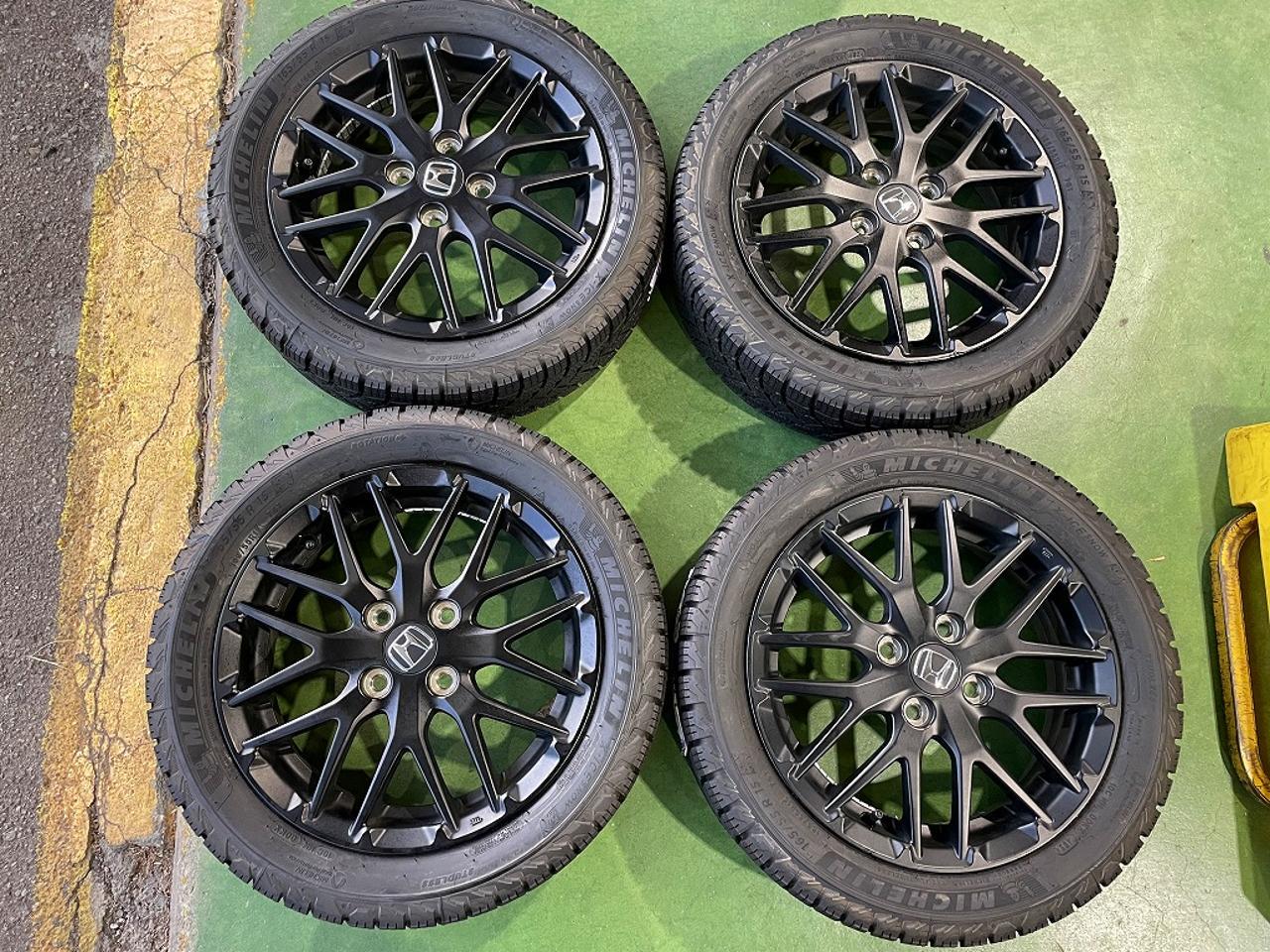 Honda N-ONE RS Genuine Matt black + MICHELIN X-ICE SNOW 165 / 55R15 Unused 2024 tires! Also suitable for N-BOX/N-WGN.