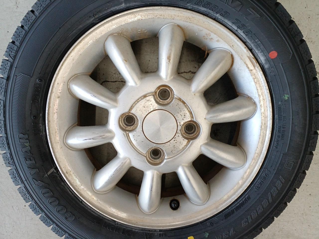 SUZUKI HE21S Lapin original wheel + GOODYEAR ICE NAVI 7