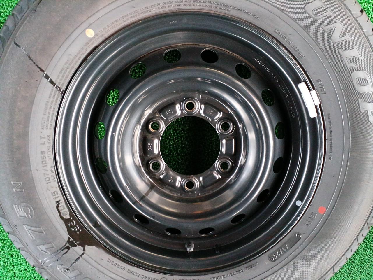 TOYOTA 200 series Hiace genuine steel wheel + DUNLOP SP175N Tire wheel 2 pcs set
