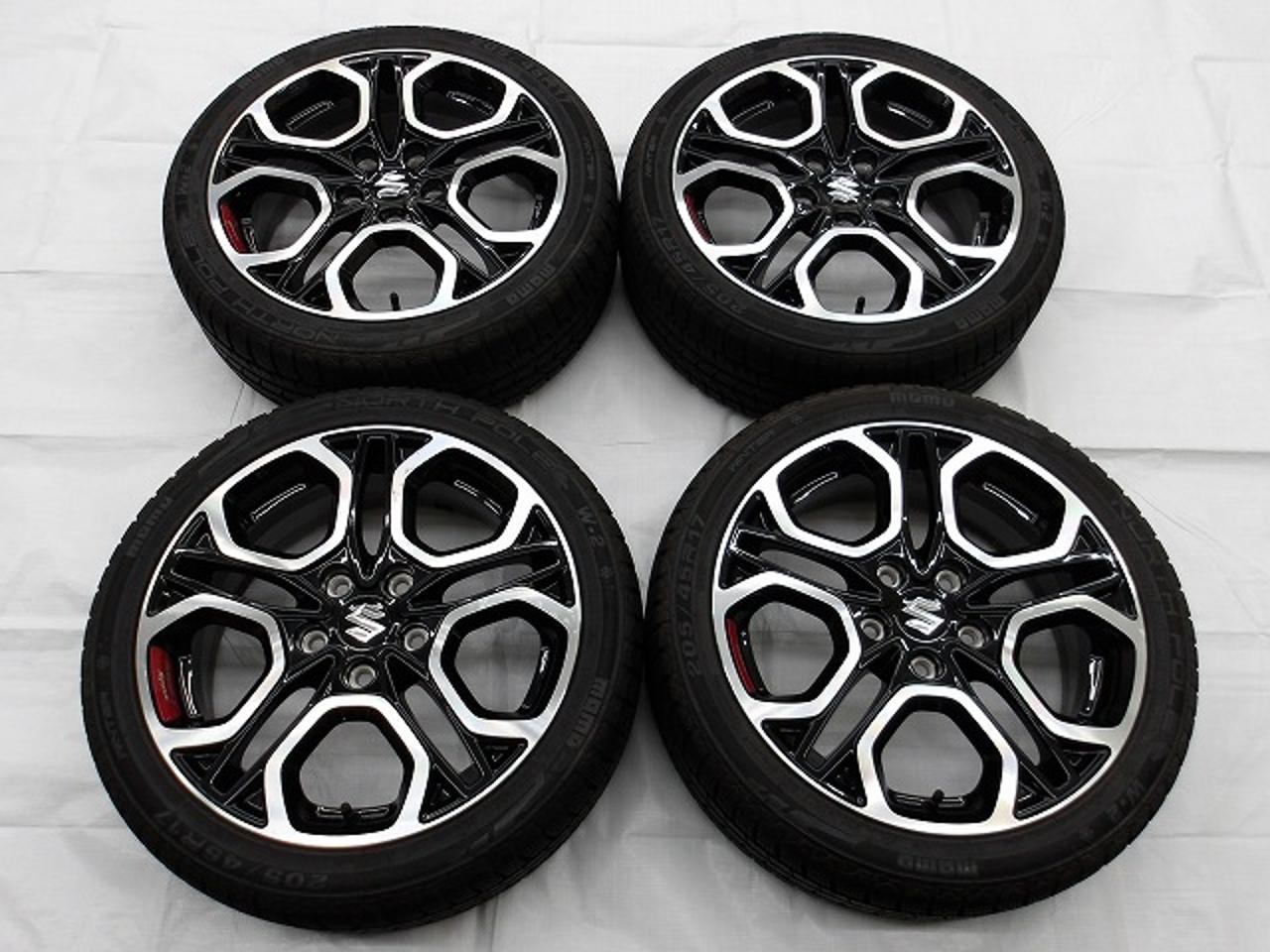Suzuki genuine Alloy Wheels Swift Sport ZC33S + MOMO NORTH POLE W-2 205 / 45R17 88V