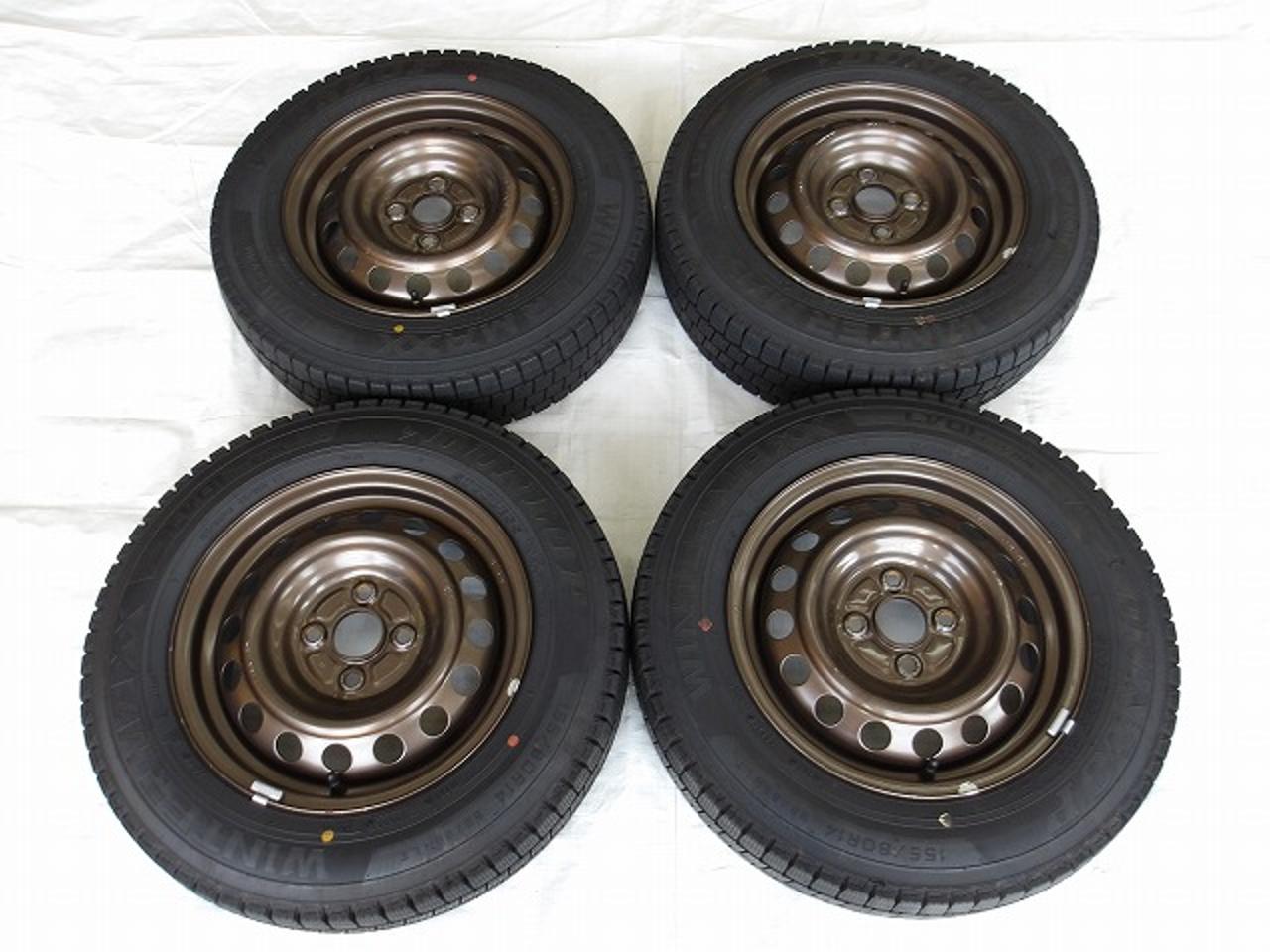 Toyota genuine Steel wheel Professional box 160 system + DUNLOP WINTERMAXX LV01 155 / 80R14 88 / 86N LT