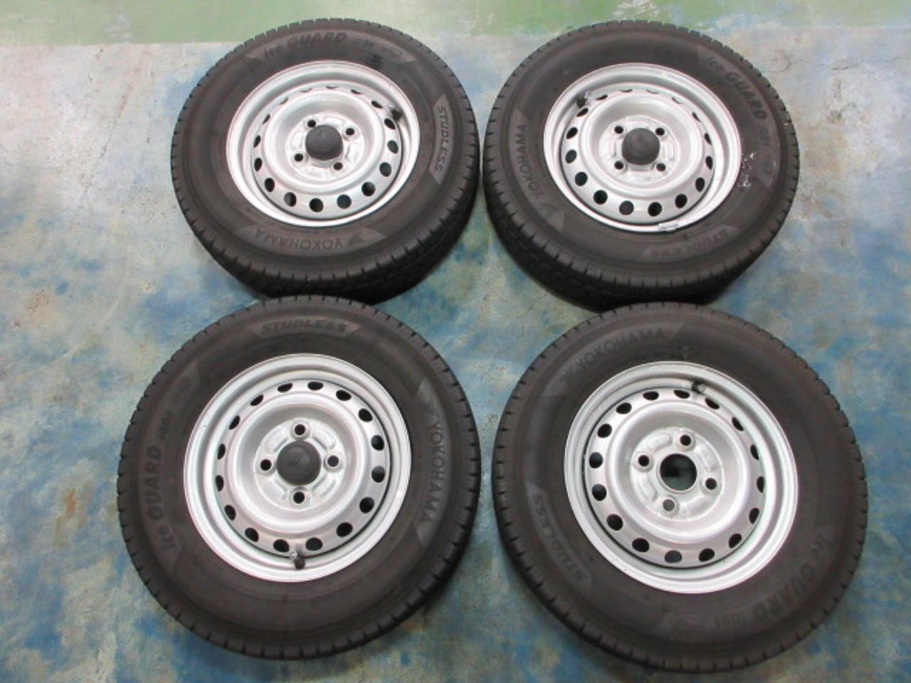 DAIHATSUS321V/Hijet Cargo Genuine steel wheel +YOKOHAMA ice GUARD iG91 145 / 80R12