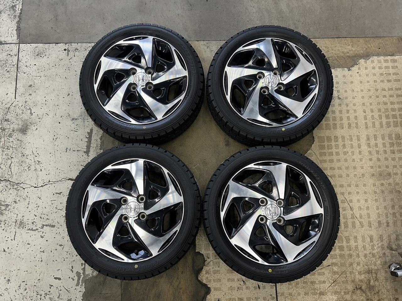 HONDA with unused tires JH1/JH2 N-WGN Custom genuine wheels + GOODYEAR ICENAVI 7 165 / 55R15 75Q
