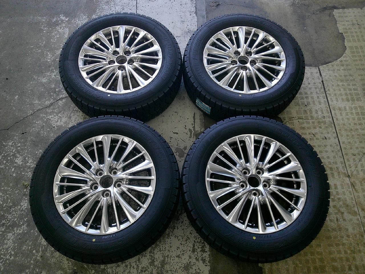 Toyota with unused tires 30 series Alphard Late original wheel + GOODYEAR ICENAVI 7 225 / 60R17 99Q