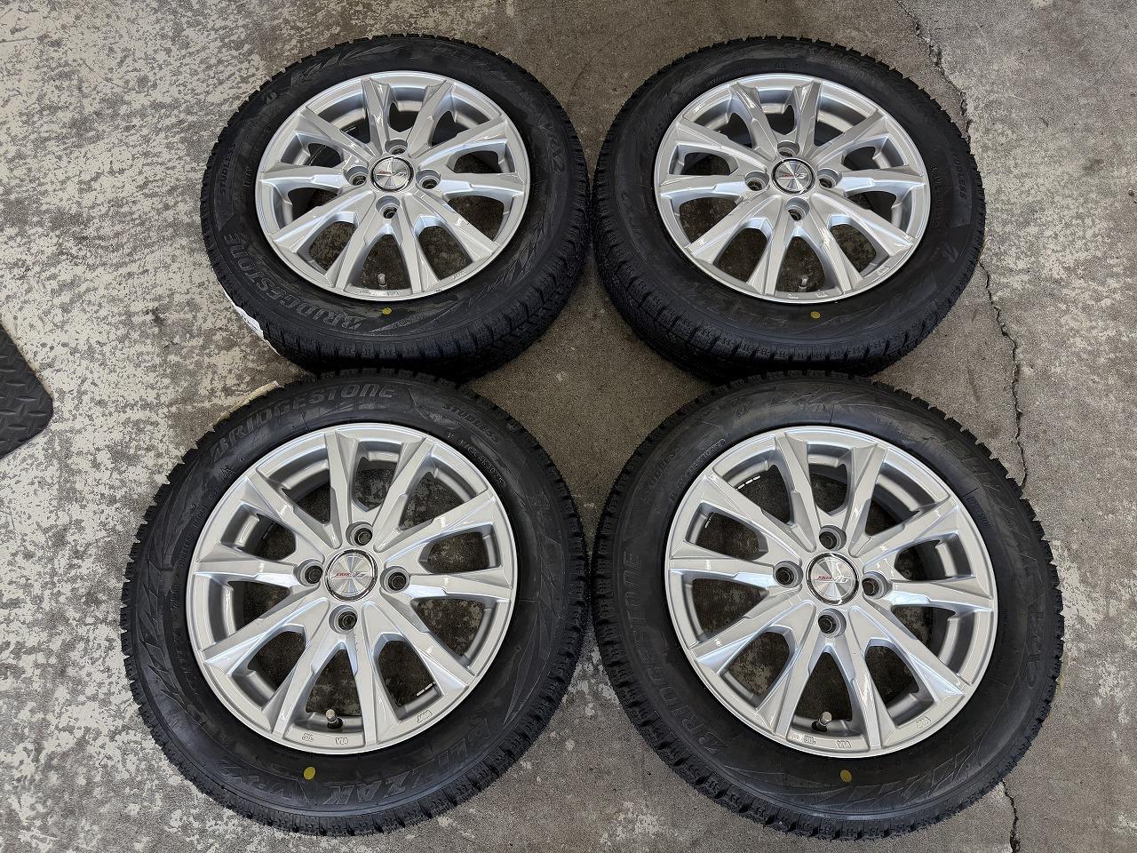Set with new tires

weds
JOKER
GLIDE
+
BRIDGESTONE
BLIZZAK
VRX2
155 / 65R14
75Q