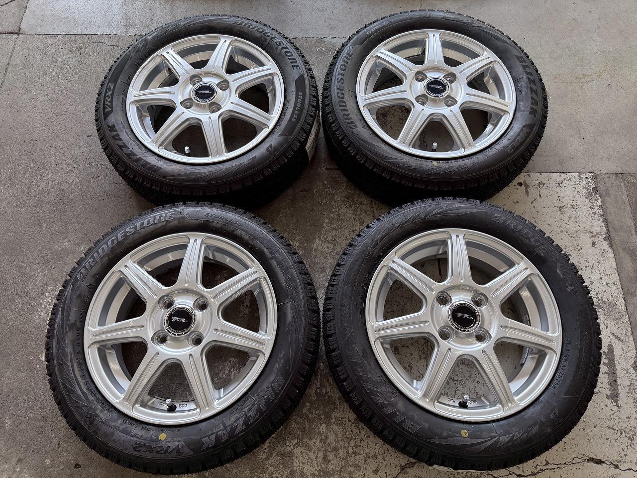 Set with new tires BRIDEGESTONE TOPRUN R7 + BRIDGESTONE BLIZZAK VRX2 155 / 65R14 75Q