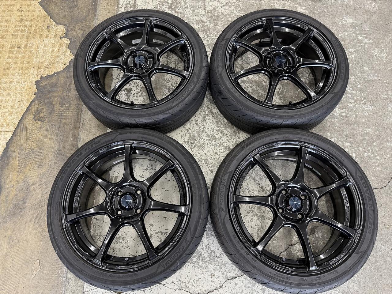 weds WedsSport SA-75R HBC2 + YOKOHAMA YOKOHAMA ADVAN FLEVA V701 195 / 45R17 85W XL 4 pieces set