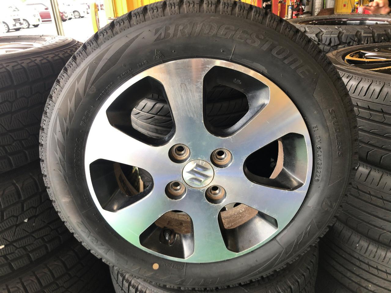 SUZUKI MH21S Wagon R Original wheel + BRIDGESTONE BLIZZAK VRX2