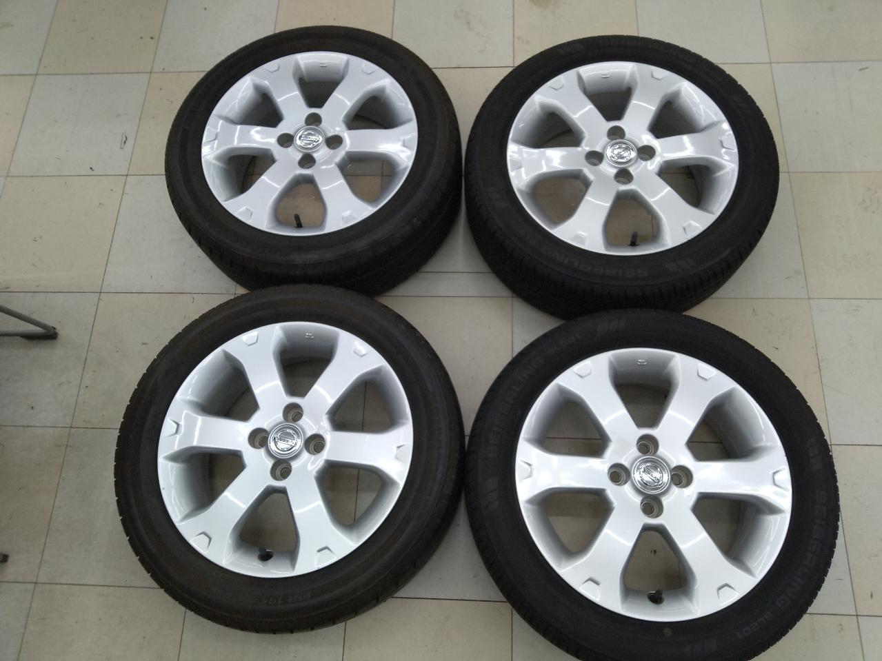 NISSAN Y12 series wing load original wheel + SEIBERLING SL 201 + BRIDGESTONE NEXTRY