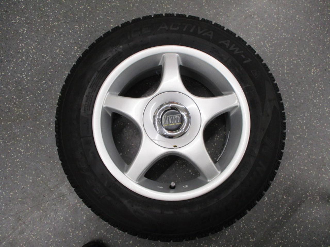 Unknown Manufacturer Silver 5-spoke wheel + NANKANG ICE ACTIVA AW-1