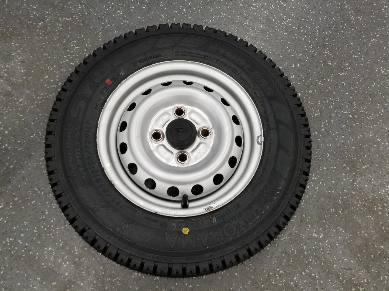 Daihatsu genuine Steel wheel + YOKOHAMA SY01V ■New tires + used wheel set! Balanced!