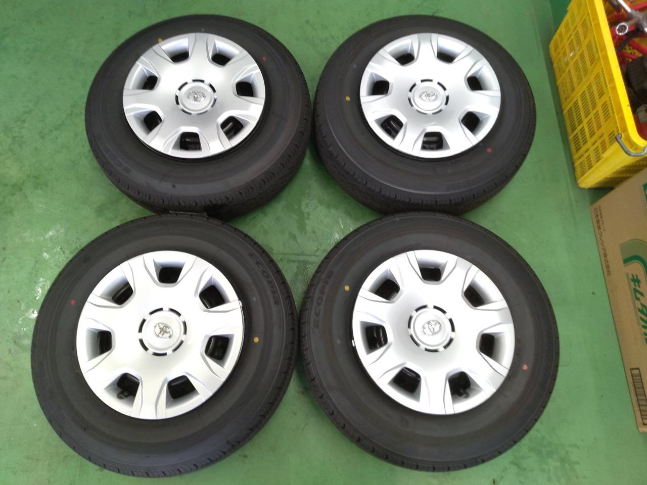 Toyota genuine Hiace 200 series genuine Steel wheel + BRIDGESTONE ECOPIa RD613 195 / 80R15 107/105s LT