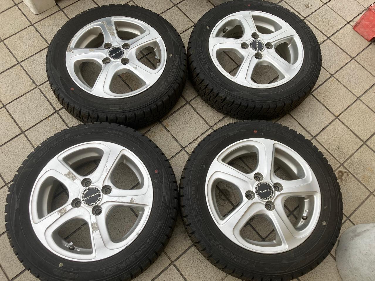 BRIDGESTONE BALMINUM + DUNLOP WM02 155 / 65R14