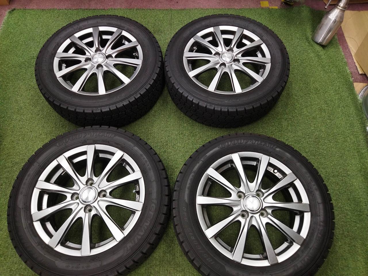 YOKOHAMA GRASS Silver spokes + Goodyear ICENAVI 7